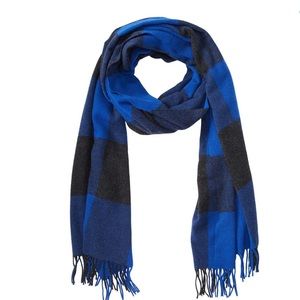 New Rag & Bone Buffalo Plaid Wool Blend Scarf
